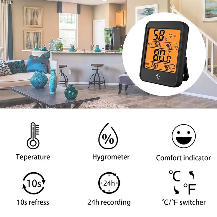 Accurately Monitor Room Temperature & Humidity with this Digital Hygrometer & Thermometer - Battery Included